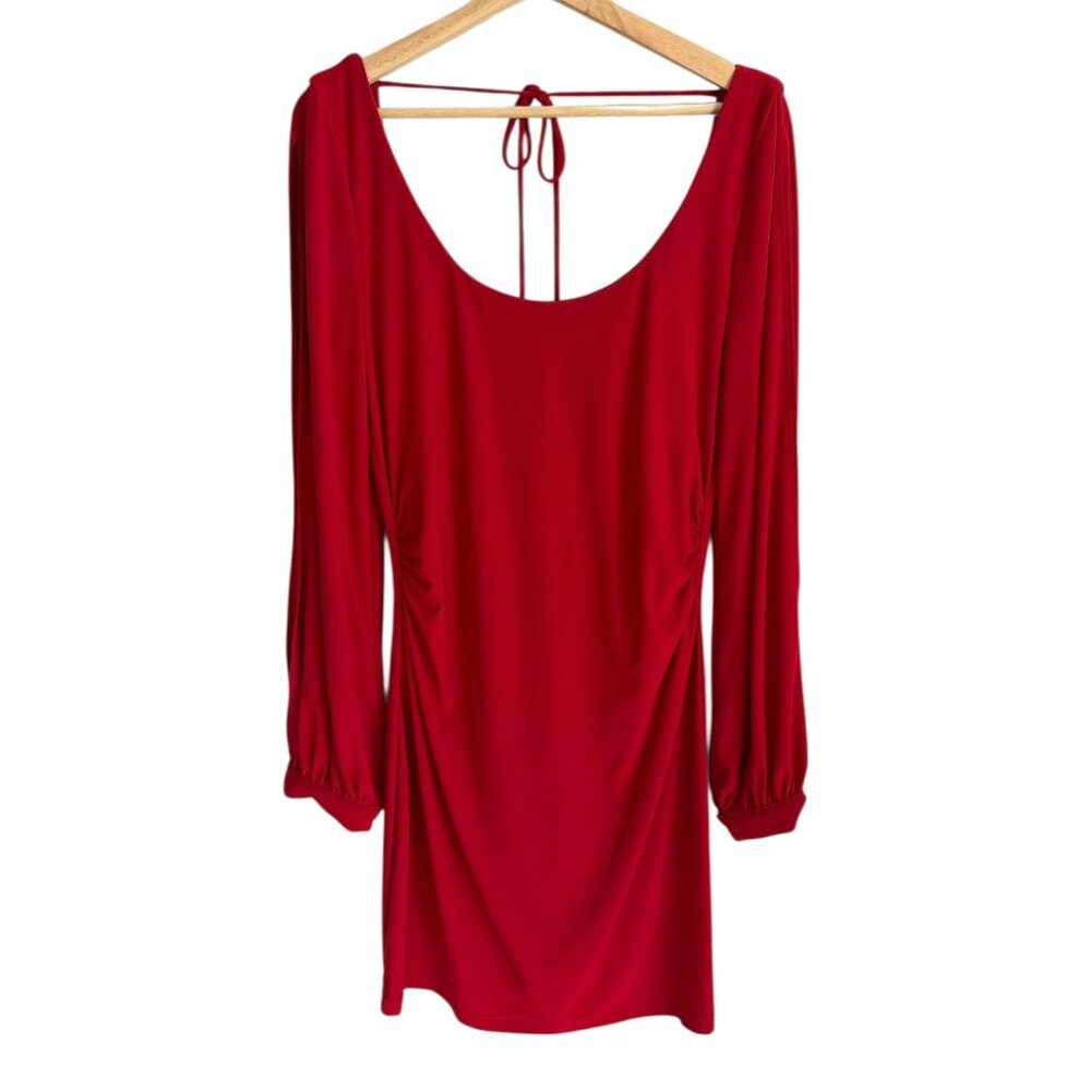 Y2K Fredericks Hollywood Long Sleeve Mini Dress Red Size L Valentines Date Night
